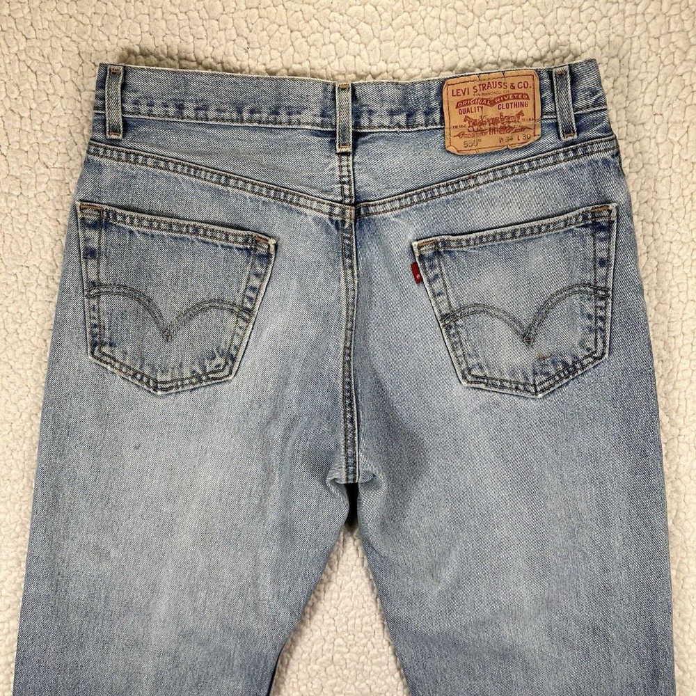 Levi's 550 Jeans Men's 34x30 (Actual 33x30) Blue Relaxed Fit Y2K - Picture 4 of 15